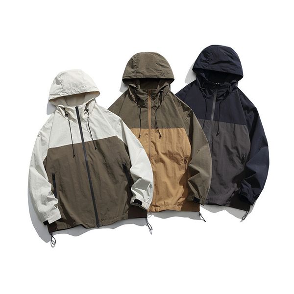 men's jackets new casual trendy brand work jacket men's outerwear hooded and color matched assault suit, Black;brown
men's jackets new casual trendy brand work jacket men's outerwear hooded and color matched assault suit, Black;brown
