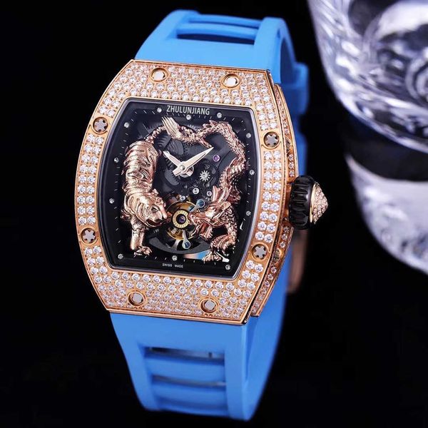 luxury milles richards men's flywheel mechanical watch dragon tiger diamond full sky star personality fashion cutout atmosphere tape ti, Slivery;black
luxury milles richards men's flywheel mechanical watch dragon tiger diamond full sky star personality fashion cutout atmosphere tape ti, Slivery;black