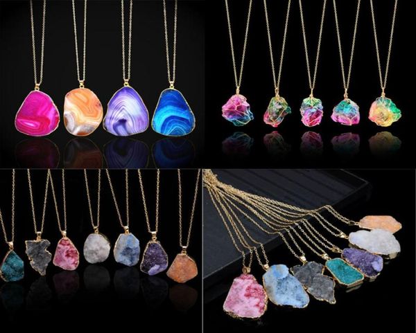 fashion natural stone crystal cutting lines shine rainbow colors necklace agate pendant5965150, Silver
fashion natural stone crystal cutting lines shine rainbow colors necklace agate pendant5965150, Silver