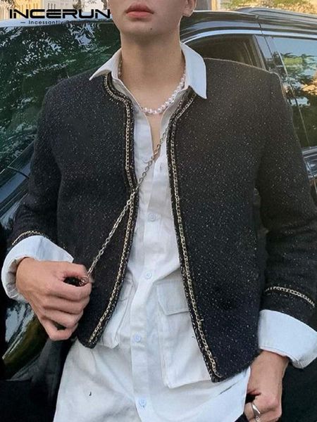 men s casual shirts incerun 2023 korean style men stitching chain streetwear male long sleeved cardigan blouse s 5xl 230407, White;black
men s casual shirts incerun 2023 korean style men stitching chain streetwear male long sleeved cardigan blouse s 5xl 230407, White;black