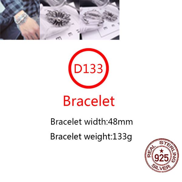 d133 s925 sterling silver cowhide bracelet hip hop street fashion couple jewelry personalized punk style solid cross flower letter wide vers, Black
d133 s925 sterling silver cowhide bracelet hip hop street fashion couple jewelry personalized punk style solid cross flower letter wide vers, Black