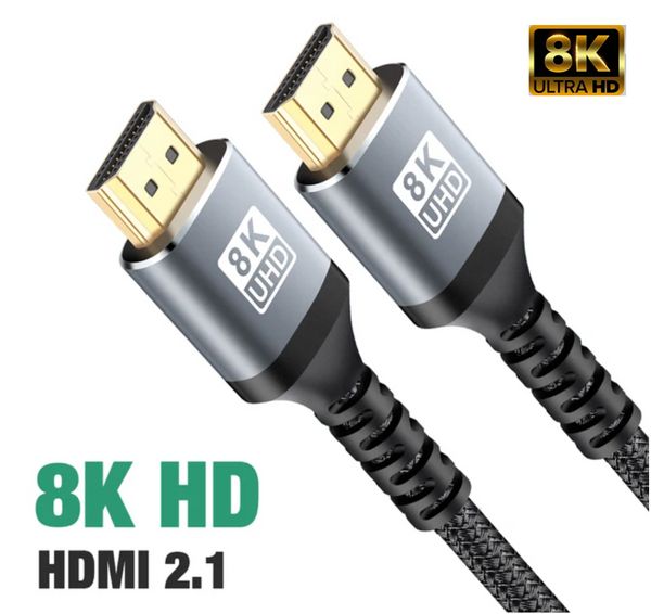 Image of HDMI 2.1 8k Cable Certified 48Gbps High Speed 144Hz 8K 4K 60Hz eARC ARC DTS X Dolby Atmos HDR10 for Samsung Sony LG Mac PS5 Xbox