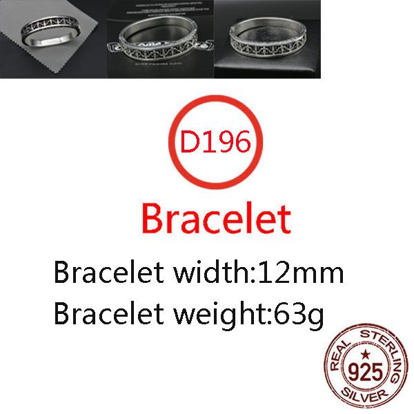 d196 s925 sterling silver cowhide bracelet hip hop street fashion couple jewelry personalized punk style solid anchor letter lover gift bang, Black
d196 s925 sterling silver cowhide bracelet hip hop street fashion couple jewelry personalized punk style solid anchor letter lover gift bang, Black