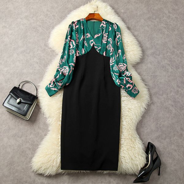 casual dresses european and american women's clothes 2023 spring new v-neck lantern sleeve long sleeve stitching print fashionable dres, Black;gray
casual dresses european and american women's clothes 2023 spring new v-neck lantern sleeve long sleeve stitching print fashionable dres, Black;gray