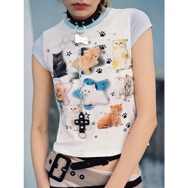 women s t shirt aesthetic cool cats kittens cute t shirts y2k japan kawaii egirl skinny crop cotton tee summer ladies 230407, White
women s t shirt aesthetic cool cats kittens cute t shirts y2k japan kawaii egirl skinny crop cotton tee summer ladies 230407, White