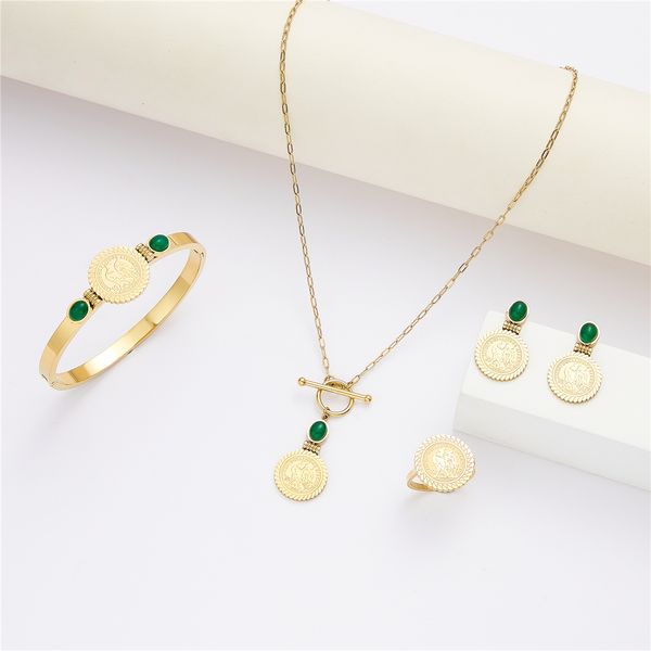 other jewelry sets luizada selling accessories wedding set for women portrait coin stainless steel with necklace earrings 230407, Silver
other jewelry sets luizada selling accessories wedding set for women portrait coin stainless steel with necklace earrings 230407, Silver