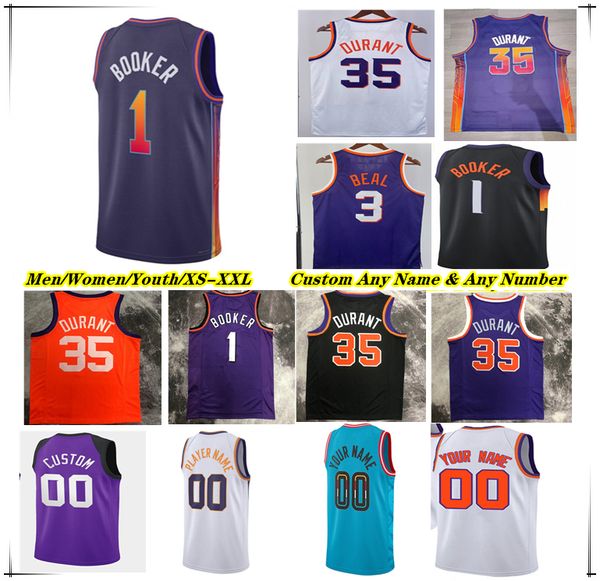 

Printed Kevin Durant PHX Basketball Jersey Devin Booker Bradley Beal Eric Gordon Grayson Allen Jusuf Nurkic Drew Eubanks Josh Okogie Steve Nash SUN Charles Barkley, Men black