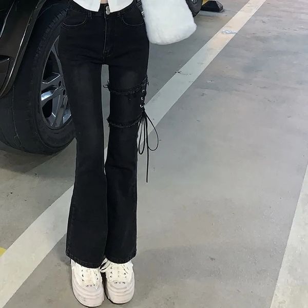 women's jeans y2k fashion patch casual flare jean spring chic lace up high waist slim pants vintage streetwear denim trousers 230406, Blue
women's jeans y2k fashion patch casual flare jean spring chic lace up high waist slim pants vintage streetwear denim trousers 230406, Blue