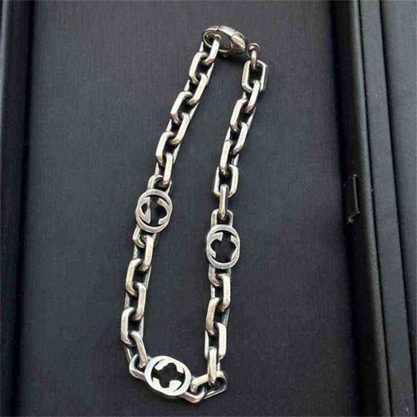 bracelet silver used interlocking letter bracelet fashionable versatile the same style for men and women factory direct sales 50% off, Black
bracelet silver used interlocking letter bracelet fashionable versatile the same style for men and women factory direct sales 50% off, Black