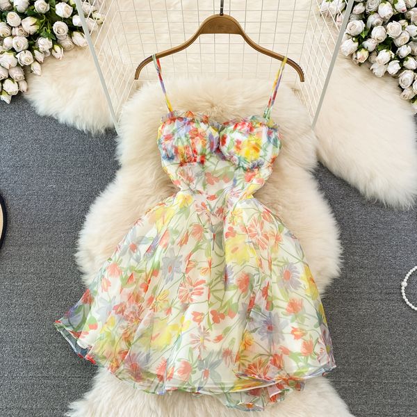 beach vacation fragmented flower dress summer short waist a-line dress temperament bra strap dress, Black;gray
beach vacation fragmented flower dress summer short waist a-line dress temperament bra strap dress, Black;gray