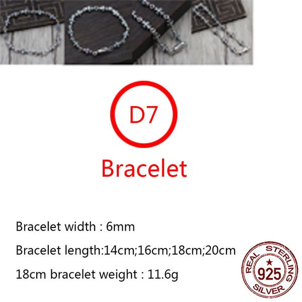 d7 s925 sterling silver bracelet hip hop street fashion couple jewelry personalized punk style retro cross flower style gift for lovers, Golden;silver
d7 s925 sterling silver bracelet hip hop street fashion couple jewelry personalized punk style retro cross flower style gift for lovers, Golden;silver