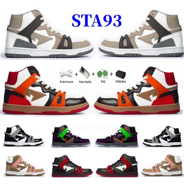 with box designer shoes bapestas baped sta 93 high mens casual shoes sneaker fashion red orange sand black light grey brown grey halloween o
with box designer shoes bapestas baped sta 93 high mens casual shoes sneaker fashion red orange sand black light grey brown grey halloween o