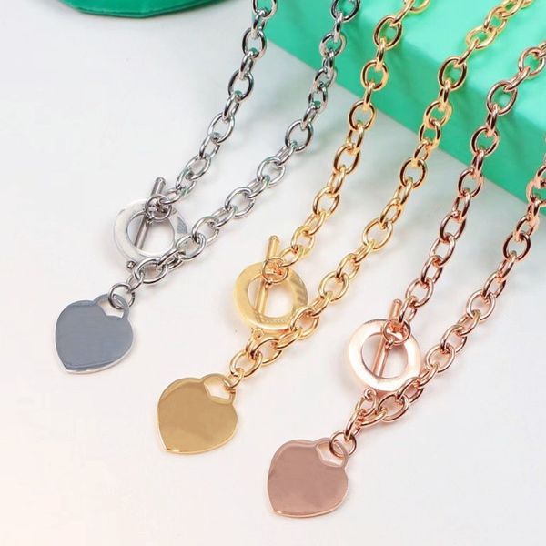 designer ladies necklace classic fashion peach heart pendant 18k gold girl valentine's day christmas gift 316l stainless steel jewelry, Silver
designer ladies necklace classic fashion peach heart pendant 18k gold girl valentine's day christmas gift 316l stainless steel jewelry, Silver