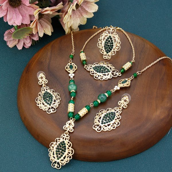 other jewelry sets neovisson luxuriant gold color bride morocco women drop earring link bracelet beads necklace ring fashion 230407, Silver
other jewelry sets neovisson luxuriant gold color bride morocco women drop earring link bracelet beads necklace ring fashion 230407, Silver