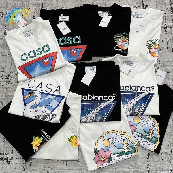 men's t-shirts casablanca tshirts summer men women fashion loose casual couple black white short sleeve flower cartoon print casablanca, White;black
men's t-shirts casablanca tshirts summer men women fashion loose casual couple black white short sleeve flower cartoon print casablanca, White;black