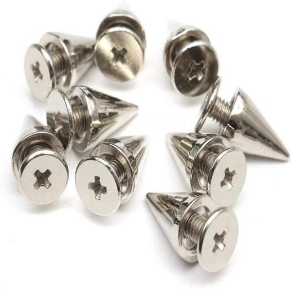 tsunshine components 10mm silver color bullet cone spike and stud metal screw back for punk diy bracelet leathercraft tool4932885, Blue;slivery
tsunshine components 10mm silver color bullet cone spike and stud metal screw back for punk diy bracelet leathercraft tool4932885, Blue;slivery
