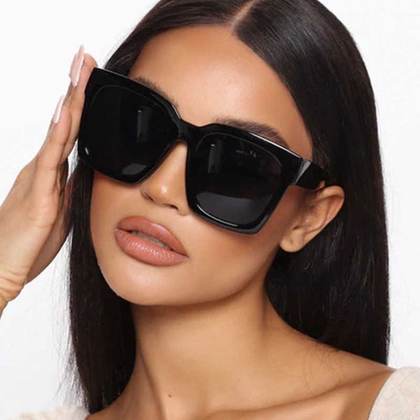 sunglasses big frame retro sunglasses women luxury brand square black shades lady summer traveling classic popular oversized glasses uv400 p, White;black