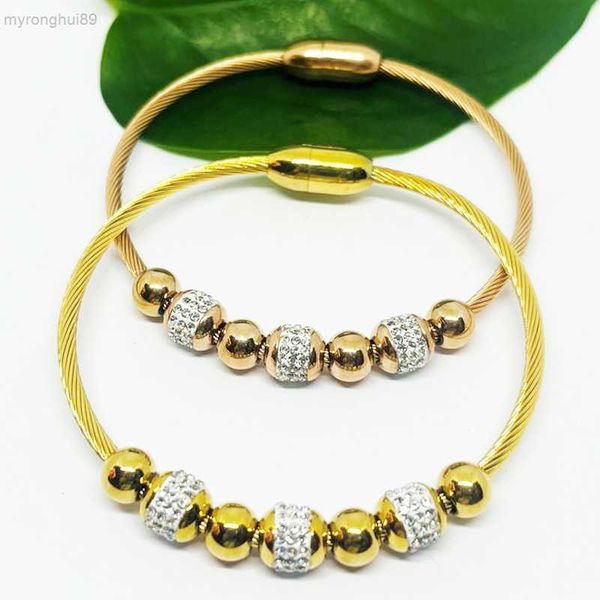 bangle magnetic buckle bracelet, fashionable titanium steel women's multiple accessories, round beads, stainless n4ol, Black
bangle magnetic buckle bracelet, fashionable titanium steel women's multiple accessories, round beads, stainless n4ol, Black