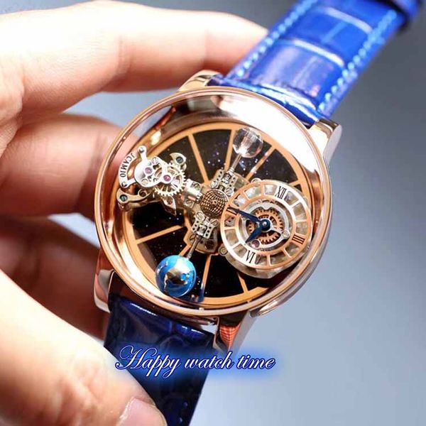 static version watches astronomical tourbillon skeleton dial swiss quartz rose gold case blue strap mens watch, Slivery;brown
static version watches astronomical tourbillon skeleton dial swiss quartz rose gold case blue strap mens watch, Slivery;brown