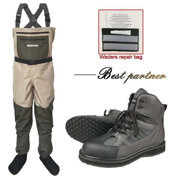 water shoes 3 layer waterproof fishing waders anti skid quick drying wading shoes hunting rubber boots neoprene pants chest clothes overalls, Black
water shoes 3 layer waterproof fishing waders anti skid quick drying wading shoes hunting rubber boots neoprene pants chest clothes overalls, Black