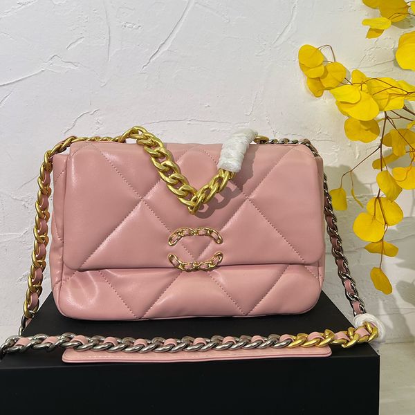 designer womens leather 19 shoulder bag pearl ribbed corrugated slit flip square bag gold and silver thick chain diagonal span handbag hardw
designer womens leather 19 shoulder bag pearl ribbed corrugated slit flip square bag gold and silver thick chain diagonal span handbag hardw