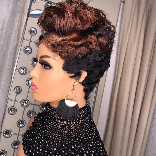 soft india virgin hair short curly pixie cut wig human hair ombre 1b/30 brown colored transparent none lace front wigs preplucked hairline f, Black
soft india virgin hair short curly pixie cut wig human hair ombre 1b/30 brown colored transparent none lace front wigs preplucked hairline f, Black