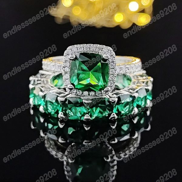 ins sell wedding rings luxury jewelry 925 sterling silver cushion shape emerald 5a cubic zircon cz diamond handmade party eternity women eng, Slivery;golden
ins sell wedding rings luxury jewelry 925 sterling silver cushion shape emerald 5a cubic zircon cz diamond handmade party eternity women eng, Slivery;golden