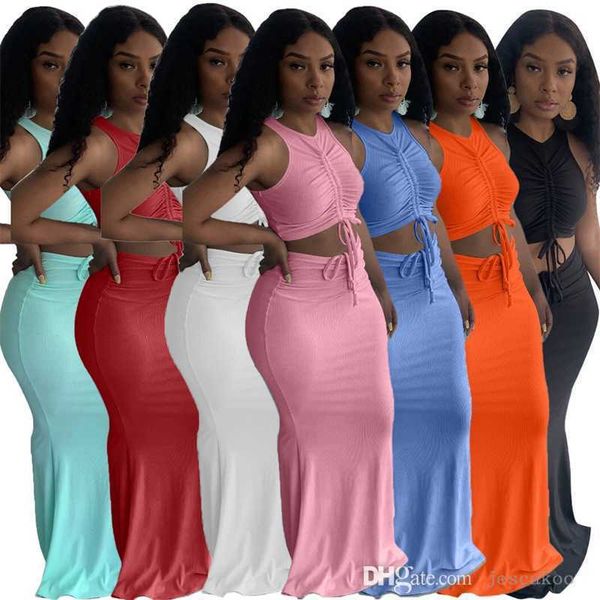 summer womens two piece dress suit 2023 designer clothing sleeveless pleated drawstring crop and bodycon skirt outfits, White
summer womens two piece dress suit 2023 designer clothing sleeveless pleated drawstring crop and bodycon skirt outfits, White