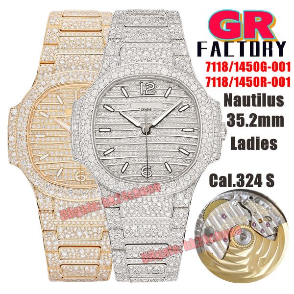 gr factory watches grf 35.2mm 7118/1450g-001 nautilus cal.324 s autoamtic womens watch gypsophila pave diamonds dial diamond bracelet ladies, Slivery;brown
gr factory watches grf 35.2mm 7118/1450g-001 nautilus cal.324 s autoamtic womens watch gypsophila pave diamonds dial diamond bracelet ladies, Slivery;brown