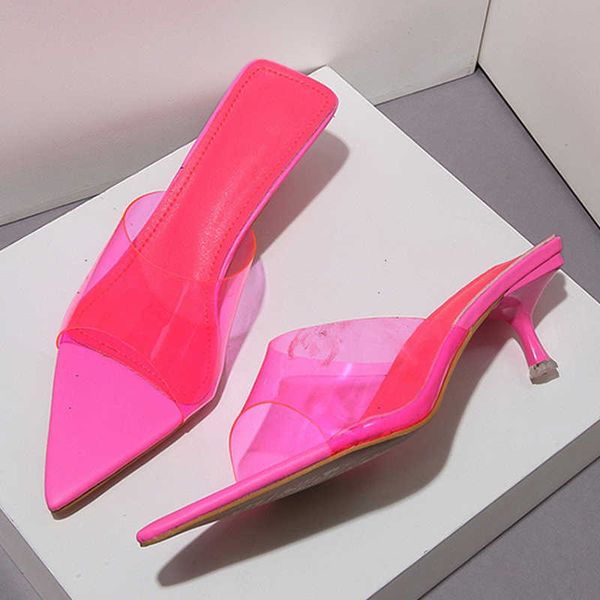 new slippers red green pvc transparent jelly shoes for women pointed open toe shallow slider slippers ladies sandals stiletto heels mule 230, Black
new slippers red green pvc transparent jelly shoes for women pointed open toe shallow slider slippers ladies sandals stiletto heels mule 230, Black