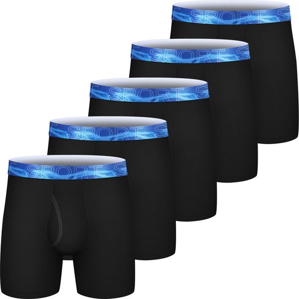underpants 5 pieces of men's bamboo rayon boxing underwear breathable unlabeled comfortable silk waistband 6-inch flying boxing underwe, Black;white
underpants 5 pieces of men's bamboo rayon boxing underwear breathable unlabeled comfortable silk waistband 6-inch flying boxing underwe, Black;white