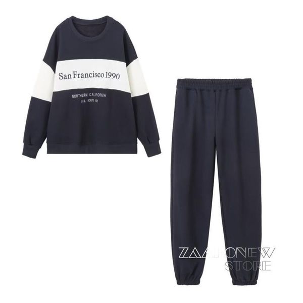 women s two piece pants zaaho 2023 spring women fashion loose embroidered hoodie jogging suit female casual round neck trousers sets ladies, White
women s two piece pants zaaho 2023 spring women fashion loose embroidered hoodie jogging suit female casual round neck trousers sets ladies, White