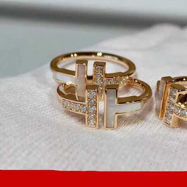 s925 silver double t white fritillaria diamond wedding ring 18k rose gold opening full diamond couple ring for women designer jewelry birthd, Slivery;golden
s925 silver double t white fritillaria diamond wedding ring 18k rose gold opening full diamond couple ring for women designer jewelry birthd, Slivery;golden