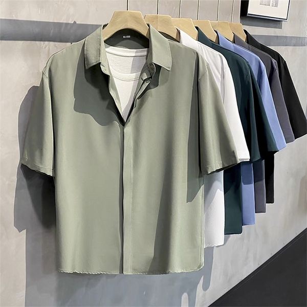 men's casual shirts summer cool men short-sleeved shirt anti-wrinkle solid color fashion office casual loose button pocket shirt male c, White;black
men's casual shirts summer cool men short-sleeved shirt anti-wrinkle solid color fashion office casual loose button pocket shirt male c, White;black