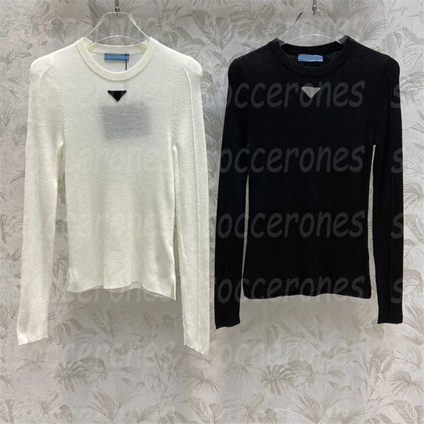 prad triangle badge women t shirt autumn spring knitted bottoming ins fashion knit t shirts
prad triangle badge women t shirt autumn spring knitted bottoming ins fashion knit t shirts