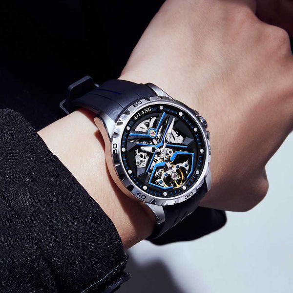 fashion sports hollow-out automatic mechanical watch men's watch 0421, Slivery;brown
fashion sports hollow-out automatic mechanical watch men's watch 0421, Slivery;brown