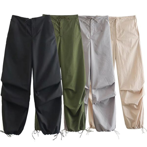womens pants capris fashion women drawstring cargo pants casual solid elastic waist baggy jogging trouser streetwear wide leg pleats parachu, Black;white
womens pants capris fashion women drawstring cargo pants casual solid elastic waist baggy jogging trouser streetwear wide leg pleats parachu, Black;white