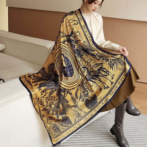 sarongs floral silk scarf shalw women wraps hijab foulard female bandana print large 110cm square satin scarves stoles p230323, Blue;gray
sarongs floral silk scarf shalw women wraps hijab foulard female bandana print large 110cm square satin scarves stoles p230323, Blue;gray