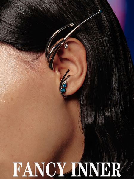 ear cuff ring blue s wing geometry simple elf metal no pierced s clip for women jewelry gifts 230406, Silver
ear cuff ring blue s wing geometry simple elf metal no pierced s clip for women jewelry gifts 230406, Silver