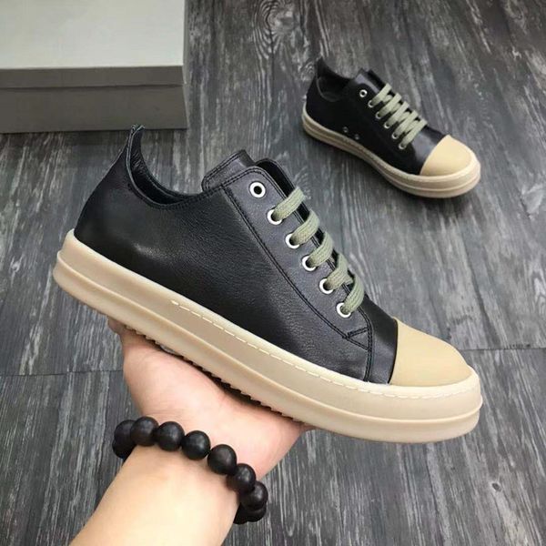 shoes casual high street brand ro low canvas board owens sneakers men women, Black