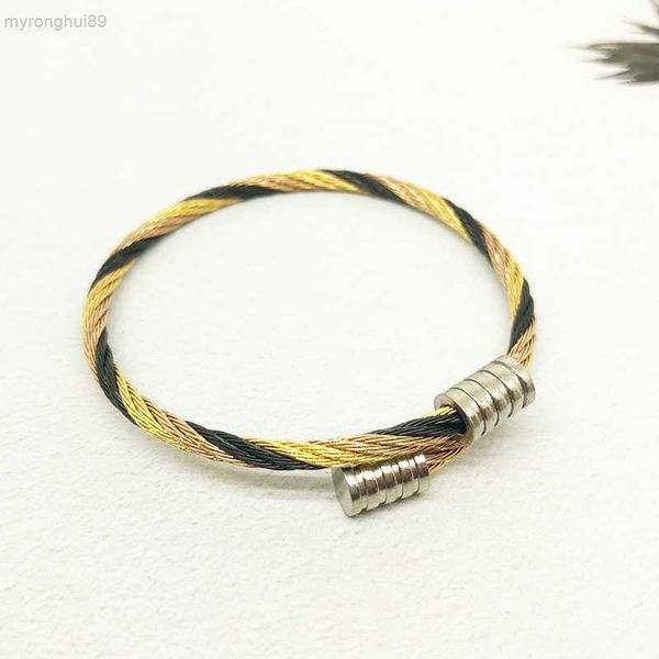 bangle trendy and women's universal stainless steel bracelet with three color winding opening can be mixed in batches ga9n, Black
bangle trendy and women's universal stainless steel bracelet with three color winding opening can be mixed in batches ga9n, Black