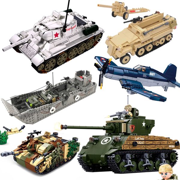 kits military tank t-34 sherman panzer iv bf109 fighter russia moc ww2 army weapon model building blocks brick children kids gift toy p23040
kits military tank t-34 sherman panzer iv bf109 fighter russia moc ww2 army weapon model building blocks brick children kids gift toy p23040