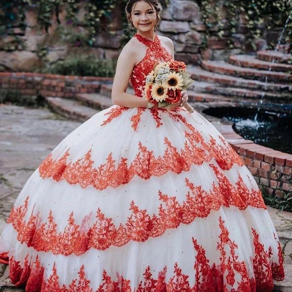 sweet 16 girls quinceanera dresses halter neck sleeveless white and red ball gown party prom dress lace appliques tiered floor length vestid, Blue;red
sweet 16 girls quinceanera dresses halter neck sleeveless white and red ball gown party prom dress lace appliques tiered floor length vestid, Blue;red