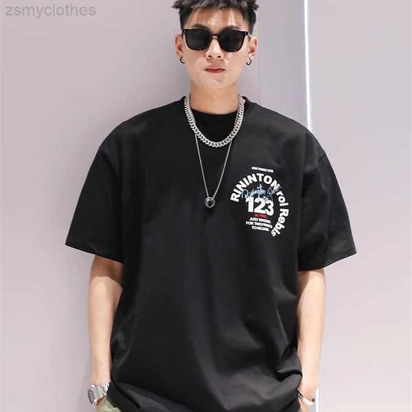 men's t-shirts rrr12323ss new spring and summer printed high-quality cotton t-shirts with round collar for men and women, White;black
men's t-shirts rrr12323ss new spring and summer printed high-quality cotton t-shirts with round collar for men and women, White;black