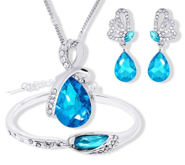angel tears drop style pendant necklace earrings bracelet 3pcs sets inlaid rhinestone zircon twinkle women decorate american style ornaments, Black
angel tears drop style pendant necklace earrings bracelet 3pcs sets inlaid rhinestone zircon twinkle women decorate american style ornaments, Black