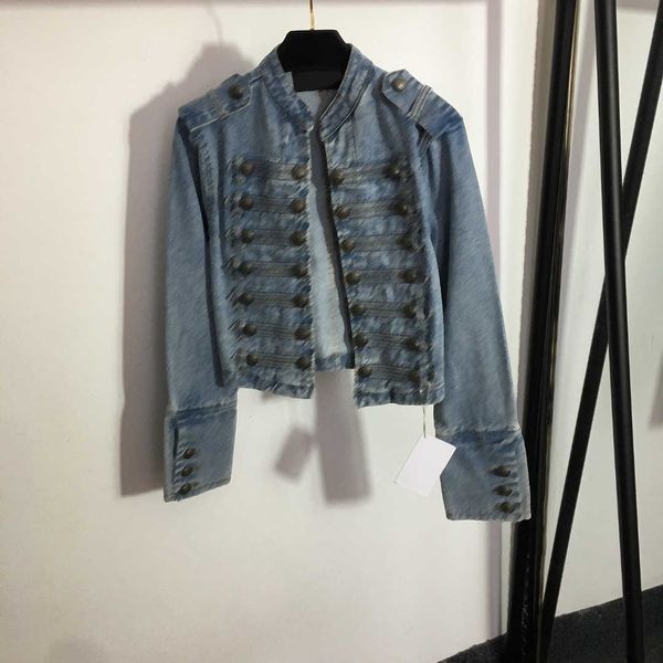 23ss womens jacket denim coat womens designer clothing vintage double-breasted stand-up collar long-sleeved denim coat women clothes, Black;brown
23ss womens jacket denim coat womens designer clothing vintage double-breasted stand-up collar long-sleeved denim coat women clothes, Black;brown