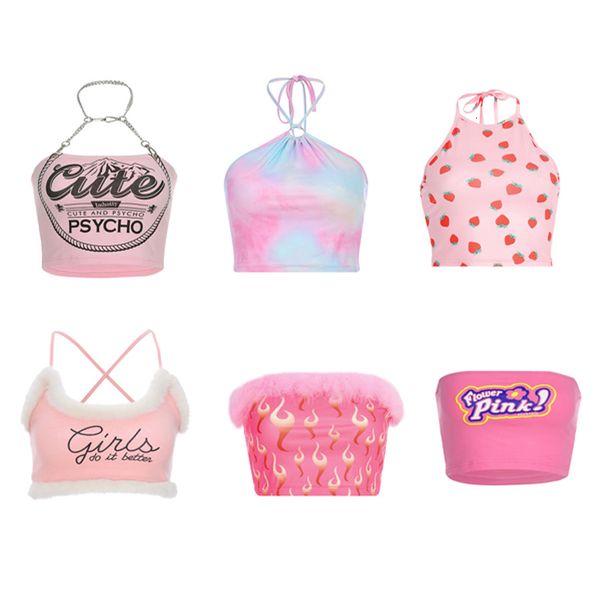 camisoles tanks pinkcolor women summer casual tank young style halter vest sleeveless sling crop cute sweet girls ladies camis 230407, Black;white
camisoles tanks pinkcolor women summer casual tank young style halter vest sleeveless sling crop cute sweet girls ladies camis 230407, Black;white
