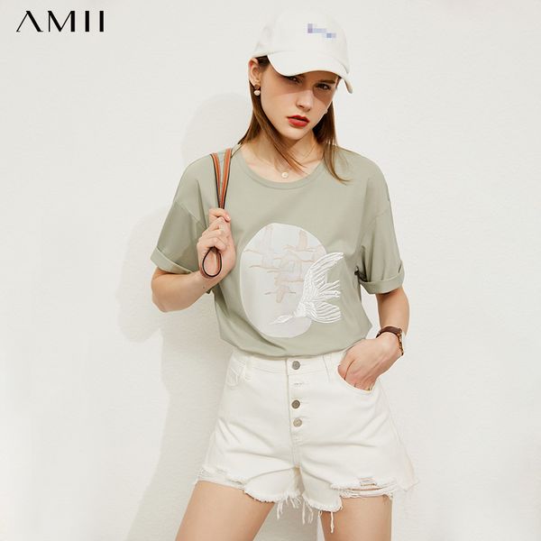 women's t-shirt amii minimalist summer women's vintage oneck print loose fit women's tight fit women's t-shirt 12140428, White
women's t-shirt amii minimalist summer women's vintage oneck print loose fit women's tight fit women's t-shirt 12140428, White