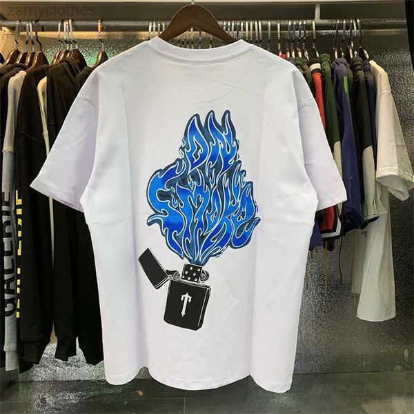 men's t-shirts trapstar spring summer flame printed round neck cotton casual t-shirt men and women, White;black
men's t-shirts trapstar spring summer flame printed round neck cotton casual t-shirt men and women, White;black