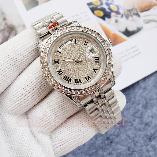 full automatic mechanical couple watch 40.55mm diamond inlaid roman numerals stainless steel 904l waterproof luminous fashion business watch, Slivery;brown
full automatic mechanical couple watch 40.55mm diamond inlaid roman numerals stainless steel 904l waterproof luminous fashion business watch, Slivery;brown